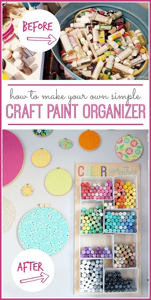 DIY Craft Paint Organizer